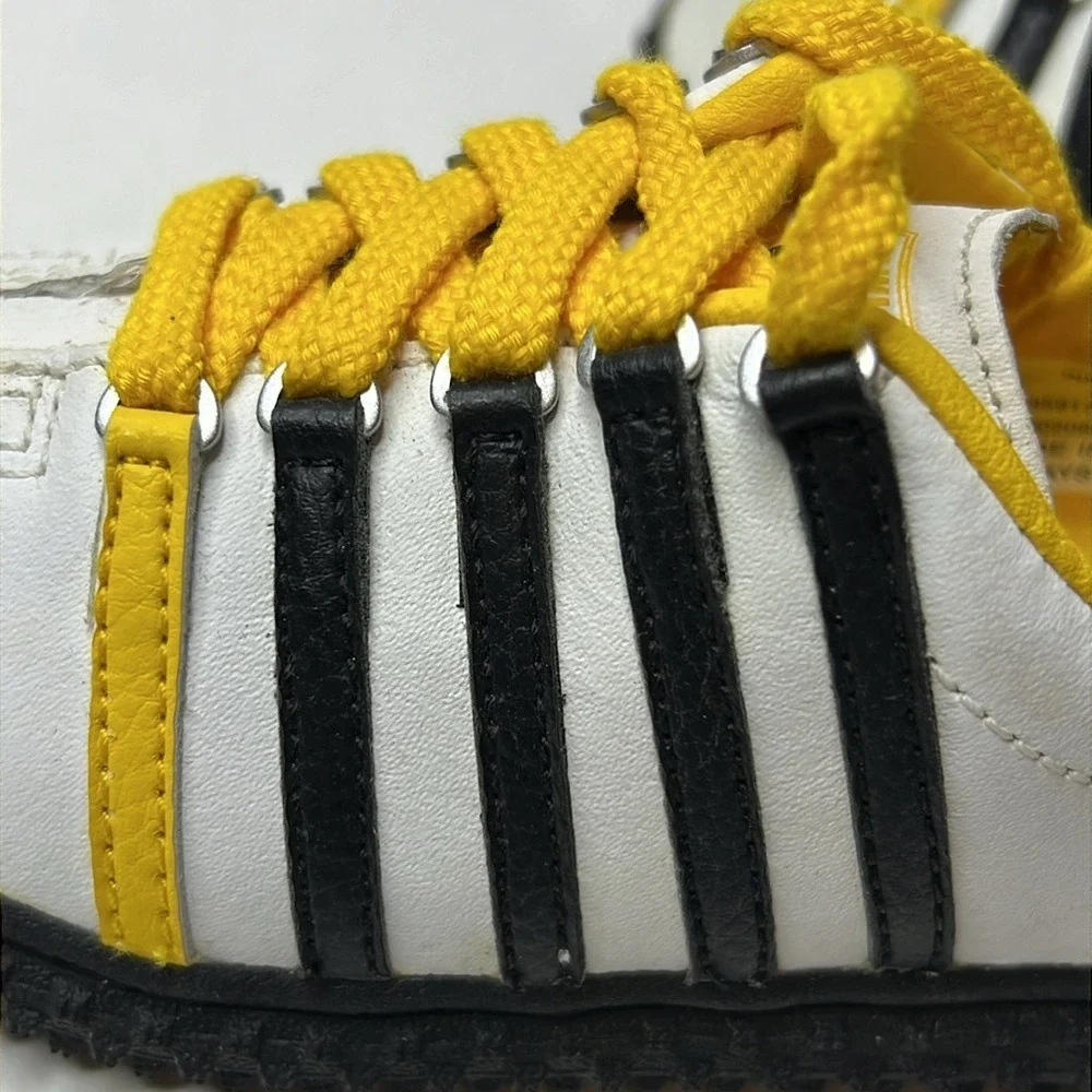 K-Swiss Toddler Turf‎ Soccer Shoes 5C EU21 White Black Yellow Lace Up Sneakers